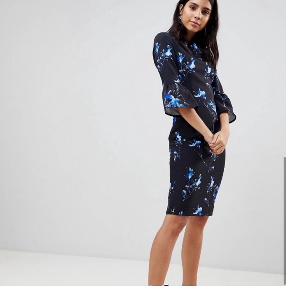 NWOT Paper Dolls London Floral Midi Dress - Picture 2 of 16